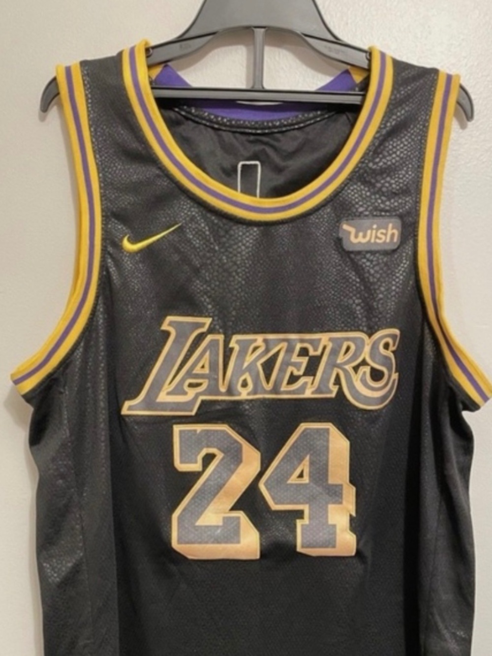 Men’s Nike Lakers Kobe Bryant Black Mamba Swingman Jersey Size X-Large